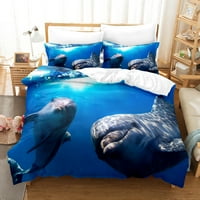 3D Početna Tekstil Morske životinjske žene Luksuzna posteljina posteljina set tinejdžeri prekrivač pokrivač, pun