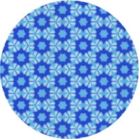 Ahgly Company u zatvorenom okruglom uzorkovima plavih dijamantskih prostirki, 5 'krug