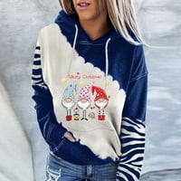 Lady Cute Gnome Grafičke košulje Kaputona sa kapuljačom pulover Ležerne prilike Trendy Fall Dukseri