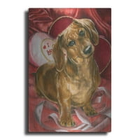 Luxe Metal Art 'Dahshhund Love' by Barbara Keith, Metalna zida Art, 12 x16
