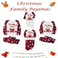 Porodični Božićni PJS Podesiva setovi Xmas Božićni podudaranje pidžama za odrasle djeca za odmor porodice