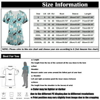 Tking Fashion Ženski kratki rukav Ležerne majice V Vrući izrez Labava radna uniforma Džepna bluza Lagana slatka crna XL
