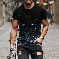 Muški atletski kratki rukav moda nova modna muška majica 3D Neoblikovanje nebeskih snopa majica s kratkim