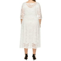 Ženska plus veličina $ $ ženska moda velike veličine šuplje čipke džepne haljine večernja haljina duga suknja bijela xxxxxl