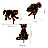 Handeo Garden umetci SJAJ-IN-THE MAME SCALNI BLACK CAT Dvorišni znakovi sa ulozima valovitih kalubarskih