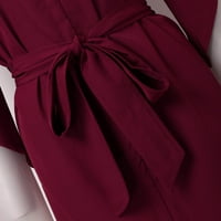 FSqjgq Fit and Flare haljina ženska linija Youlapan s modnom ručno rađenom vrpcom Kaiš s šarenim rhinestones dugačak zakrpa vjenčanica ukrasna oprema za mladenku crvene veličine xl