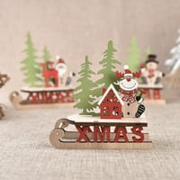 Slatka drvna sanjka Santa Claus Snjegović oblikovanje drveta DIY DISPLAY plijesni Božićni dekor višekološko