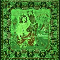 Ahgly Company Zatvoreni pravokutnik Medaljon Zeleni francuski prostirke, 6 '94