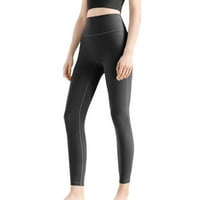 Njshnmn Women Sakrij nogu Bootcut Yoga hlače Visoko struk Work Worksleg hlače Trčevi radne pantalone za žene, crna, XL
