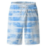 FOPP prodavač Muška modna modna tiskana Havajska plaža Fit Sport Casual Hotsas Hlače Light Blue XL
