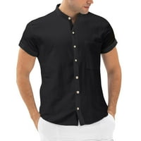 Kali_store majice za muškarce muške ležerne teksturirane teksturirane majice s kratkim rukavima dolje