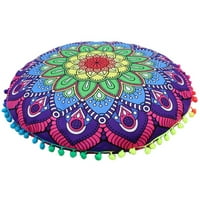 Indijska mandala okrugli kat jastuk za jastuk od dekorativnog bacanja jastučnice za bacanje boho pouf