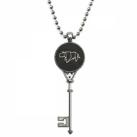 Origa Tiger Geometrijski oblik Privjesak vintage ogrlica srebrni ključ nakit