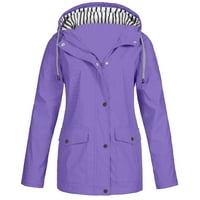 DTIDTPE zimski kaputi za žene, plus vodootporan vanjski kapuljač kapuljača čvrstine kišne jakne, protupočnije