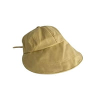 ruhuadgb suncobran šešir natrag Bowknot Big Brim okrugli gornji podesivi prozračni šešir za prozračivanje pamuk kašike
