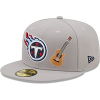 Muška nova era siva Tennessee Titans City opisuju 59fifty ugrađeni šešir