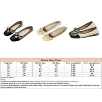 Gomelly Womens Haljina cipela s cipelama za prste cipele Bow STANS Comfort Ballets Radni srebrni crni 4.5