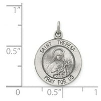 Čvrsti sterling srebrni katolički zaštitnik svetog Tereza Privjesak Charm Medal