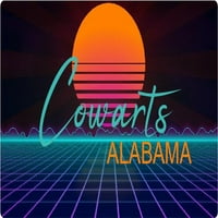 Kukavi Alabama Vinil Decal Stiker Retro Neon Dizajn