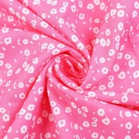 Ljetna haljina za žene kratki rukav V izrez sruši cvjetni ljuljački a-line duge haljine