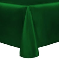 Ultimate Tekstil Reverzibilni Shantung Satin - Majestic Pravokutni stolnjak - za vjenčanja, domaće zabave i posebna upotreba događaja, Smaragd Green