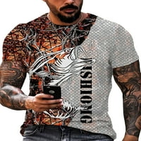 Paille Muss 3D tiskana Ležerna majica Modna stranka Muscle TEE Crew Crt Letnje bluza Pulover
