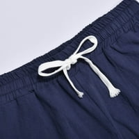 PUAAWKOER HOLY CLUL PRINT Ljeto printerski otisci Kratke hlače za plažu pamučne hlače Pet boint hlače