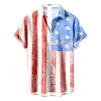 Fanxing Muške Američka patriotska zastava Polo Majica s kratkim rukavima Muška majica Patriotska performans