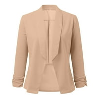 Blazers za ženske jakne dugih rukava s dugim rukavima tanka jakna plus veličina radnog kaputa