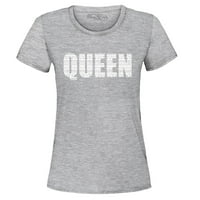 Shop4ever Ženska kraljica afrička uzorka Grafička majica X-Velika sportova siva