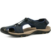 Daeful Man's Beach Cipele kožne planinarske sandale Zatvorene sandale za noge Muške casual ugodno ljeto plavo 9.5