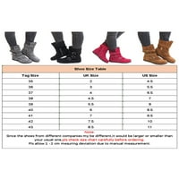 RotoSW Womens Srednja teletska čizme Vunene pređe casual cipele bočni patentni zatvarač zimsko čizme