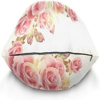 Ružičaste ruže Vintage Style Velvet dullog lumbalni plišani bacanje jastuk shams caugh - 16 16 - ukrasni