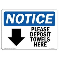 Znak za otkaz - molimo da se oblivu ručnika ovdje [dolje