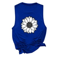 Smihono Flash Pick Fashion Dame Bluze Majice Daisy Print Crew Crt Crt Lety Trendy Pokloni Djevojke Love