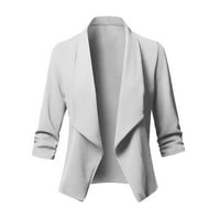 Zimske jakne za Women Plus veličine Ženski elegantni stil dugih rukava isključite kratki kaput s dugim