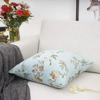 Wekity vez jacquard plavi cvjetni list uzorak kvadratni ukrasni bacanje jastuk jastuk za jastuk