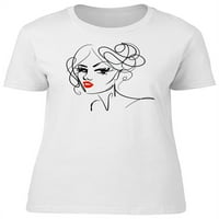 Lijepa djevojka, modna skica majica žene -image by shutterstock, ženska srednja sredstva