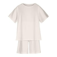 Djevojčica za čišćenje odjeće za uklanjanje dječaka Dječja odjeća set kratkih rukava + kratke hlače Pamuk, dva solidna znojnica TrackSuits 3- godine