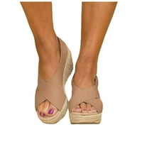 Eczipvz Ženske sandale Ljetne ravne sandale za žene Udobne casual cipele za plažu Bohemijske perlene flip flip flops sandale