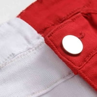 Muška moda Colorblock kontrastna boja gležnjače Klasične ravne tanke fine dugačke hlače patentne pantalone