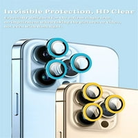 Svjetlosni zaštitnik objektiva za fotoaparat dizajniran za iPhone 13, tanka protiv ogrebotine Shatter Splash HD jaki apsorpcijski metalni fluorescentni poklopac kamere, noktilucentni crveni