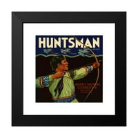 Anonimni crni moderni uokvireni muzej umjetnički print pod nazivom - Huntsman brend proizvodi etiketu