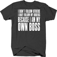 Ne slijedite narudžbe mog šefa majica za muškarce 2xl tamno siva