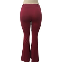 Ženske hlače Modne čvrste boje Elastičnosti gamaše pantalone hlače zvona