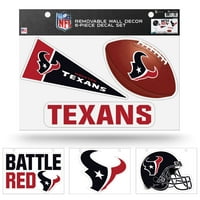 Houston Fudbal Texans set naljepnica za uklanjanje zidnih naljepnica