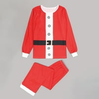 Daznico Family Božićni PJS Usklađivanje božićne pidžame za obitelj xmas pidžamas dugih rukava okrugli