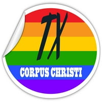 Corpus Christi T Texas Nueces County Rainbow Pride Zastava Stripes Pride Zastava za zastavu Euro naljepnica