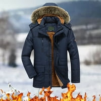 DTIDTPE Zimske jakne za muškarce, muške jesenske i zimske jakne s dugim rukavima sa dugim rukavima s