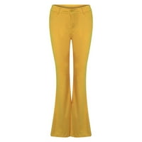 Smihono ženska casual moda plus veličina boja džepne dugme duge hlače Ženske planinarske pantalone Boho
